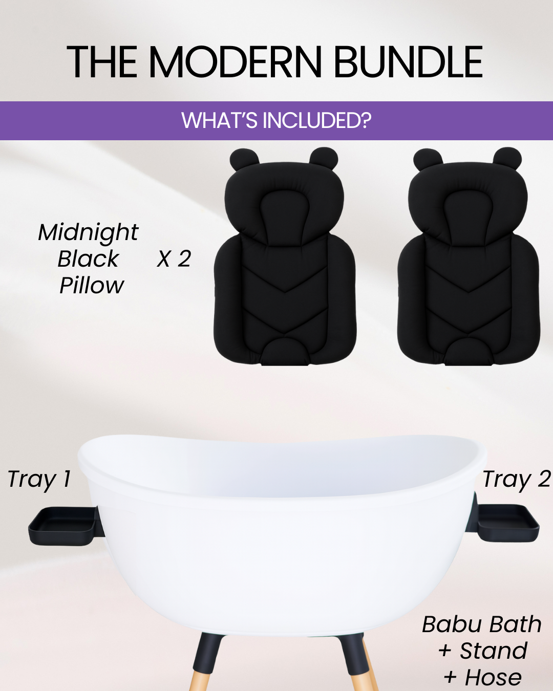 Elevated Ergonomic Baby Bathtub for Infants & Toddlers by Babu Bath