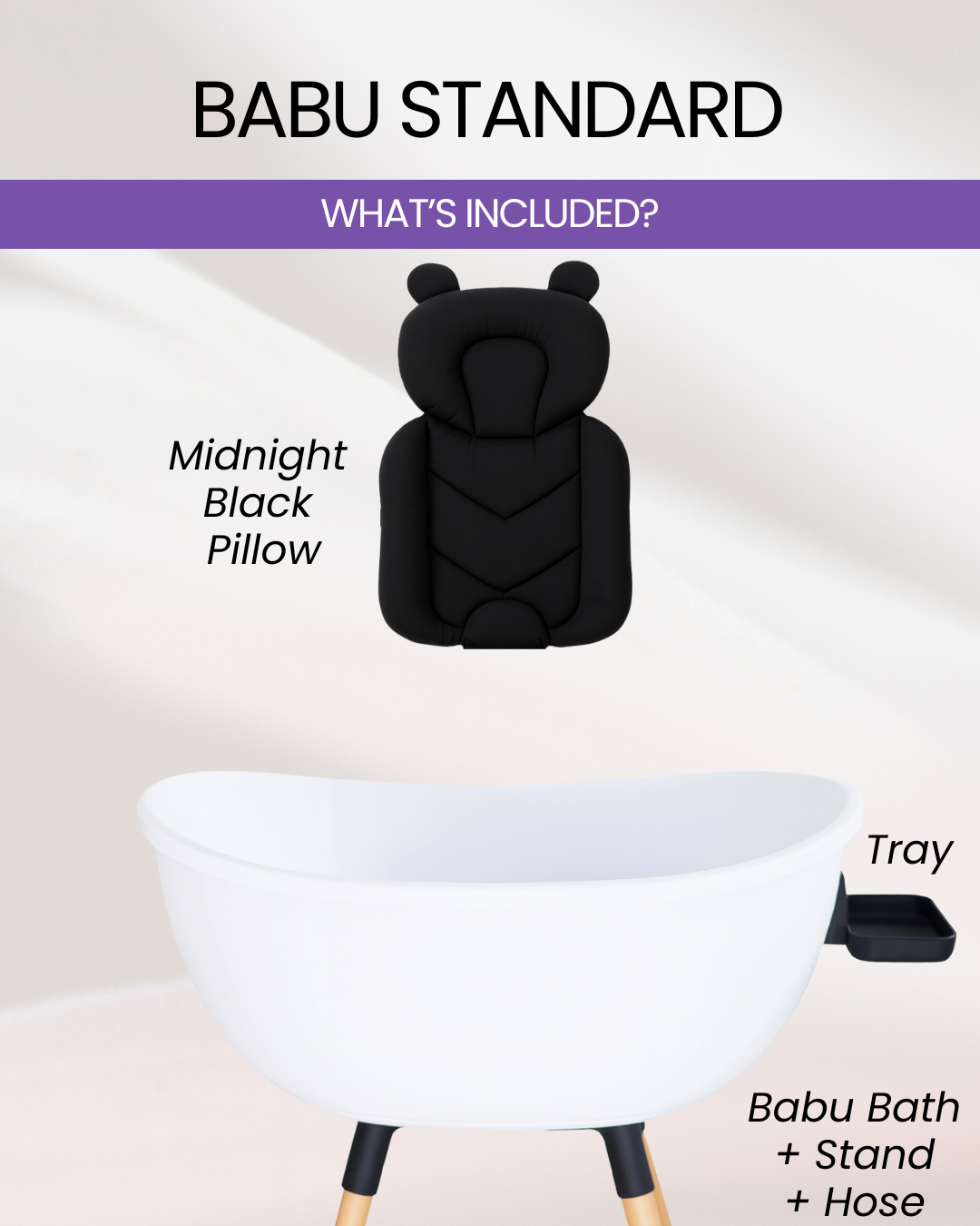 Elevated Ergonomic Baby Bathtub for Infants & Toddlers