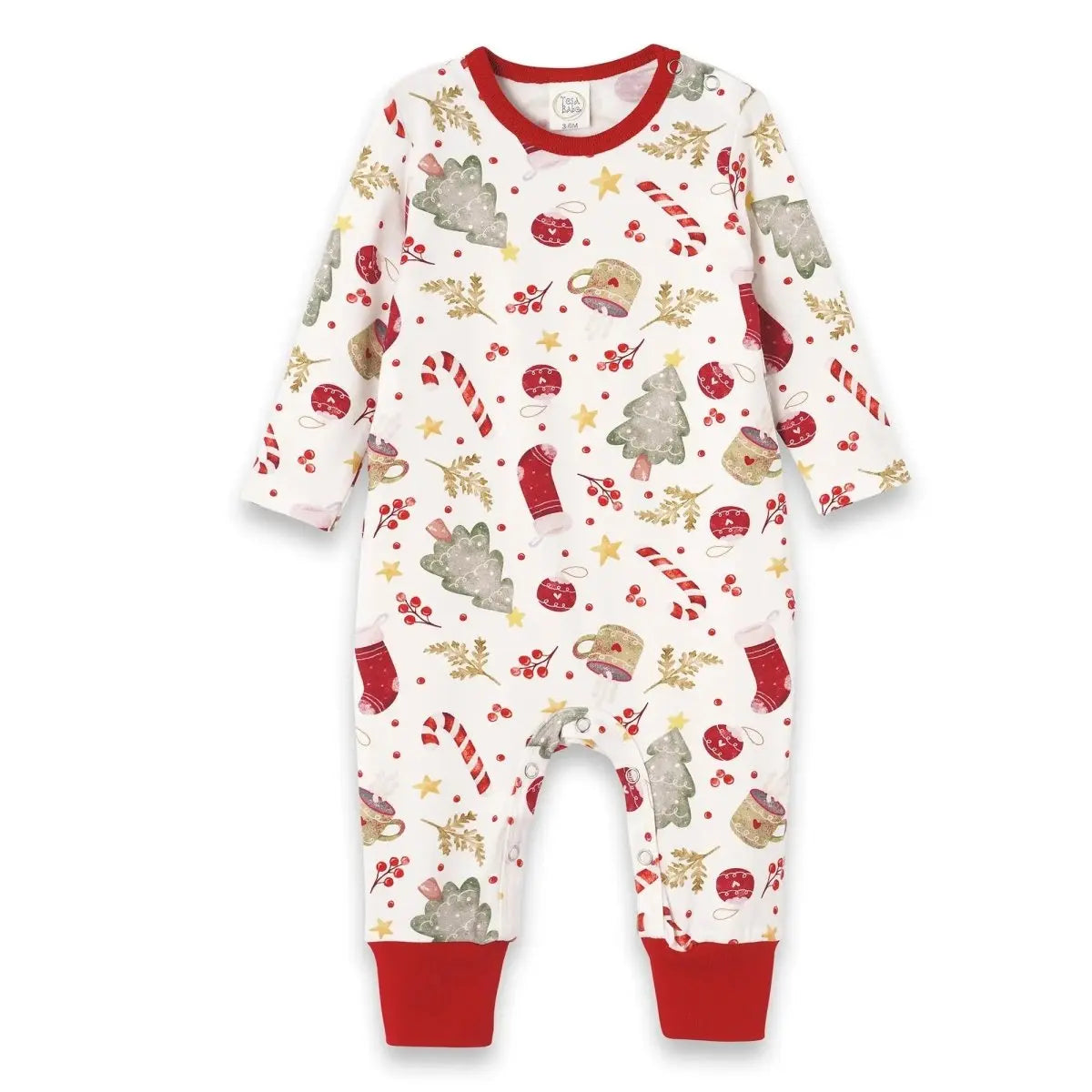 Tesa Babe Baby Bamboo Romper Christmas Print Noel One Piece Gift - Everetts Place Boutique - 