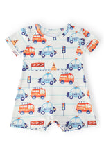 Baby Boys Short Sleeve Shorty One Piece Romper With Snap Closure Mila & Rose ® 