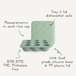 Mushie Baby Food Freezer Tray Silicone Storage with Measuring Marks 1.5 Ounce Cups - Home & Garden > Kitchen & Dining > Food Storage Baby Food Tray