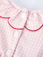 Rylee Faith Designs Baby Girls' Plaid Smocked Strawberry Applique Romper - 