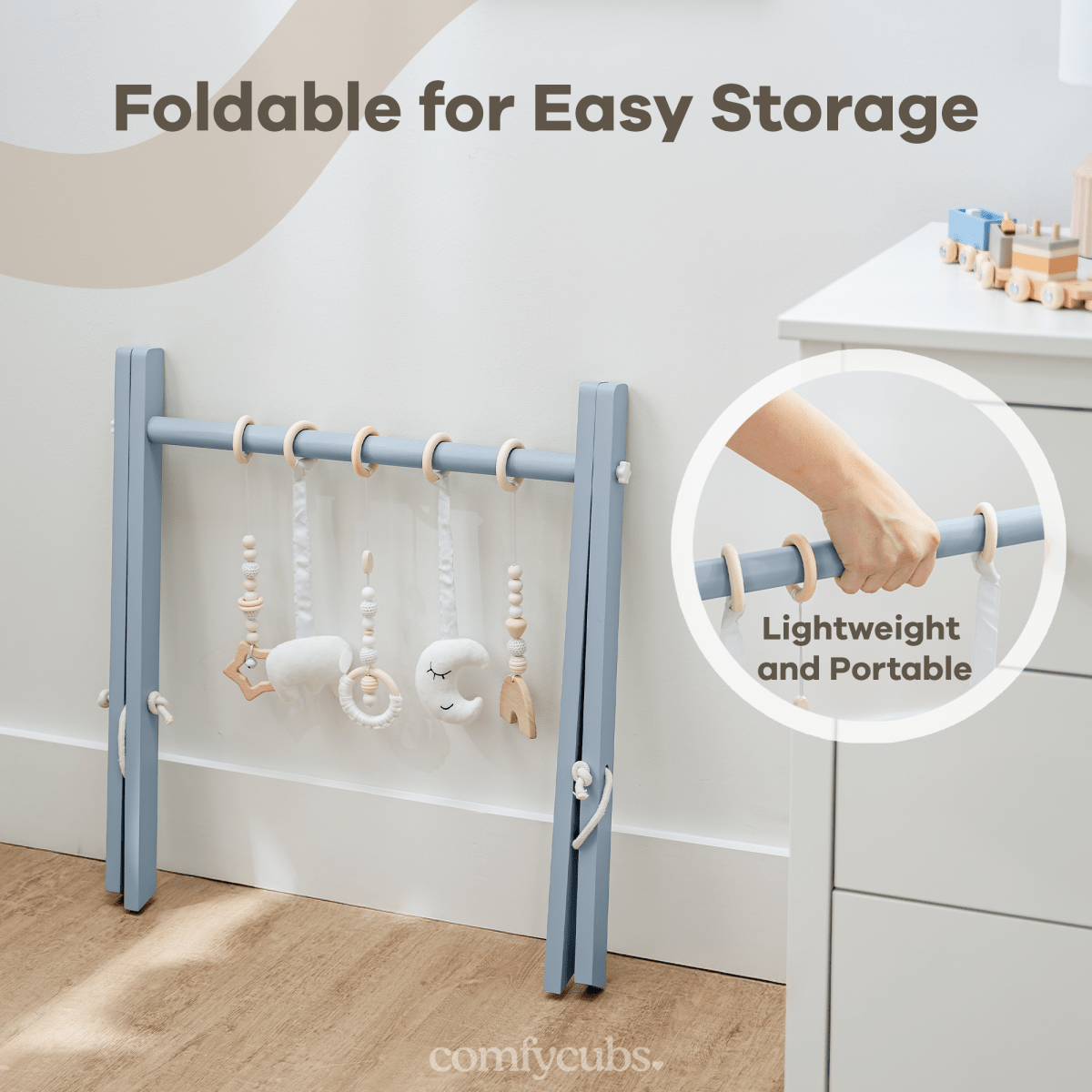 Comfy Cubs Baby Play Gym Pacific Blue by Comfy Cubs Wooden Pine - Everetts Place Boutique - 