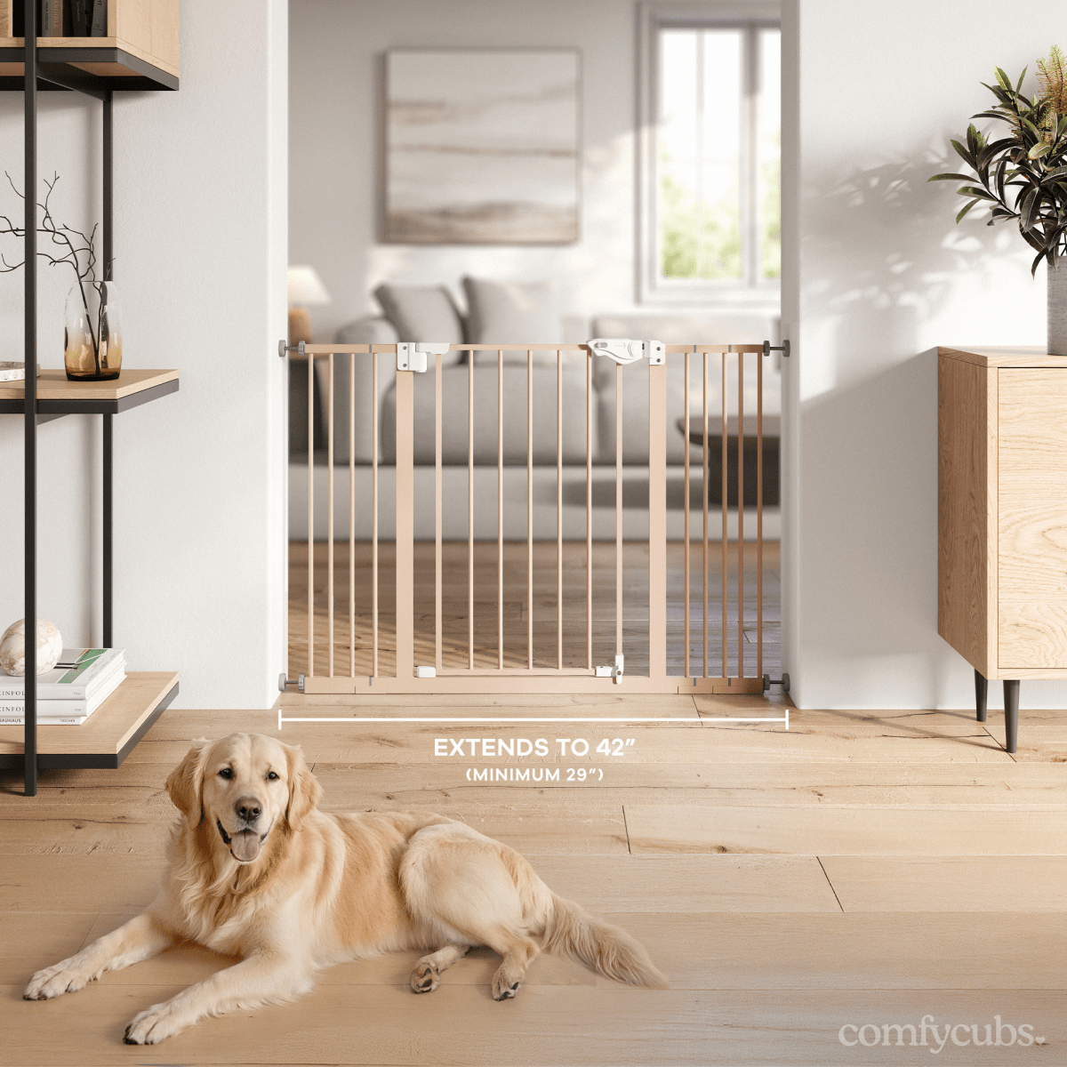 Comfy Cubs Baby Safety Gate Blush for Stairs Toddler Safe Pet Friendly - Everetts Place Boutique - 