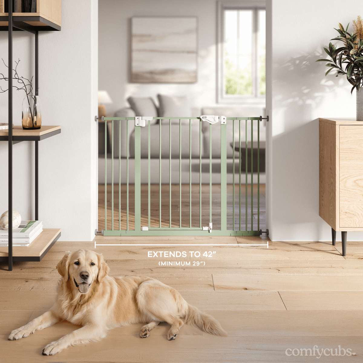 Comfy Cubs Baby Safety Gate Sage for Stairs by Comfy Cubs Elite - Everetts Place Boutique - 