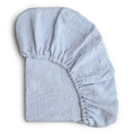Mushie Extra Soft Muslin Crib Sheet for Baby 100% Cotton Breathable and Cozy - Home & Garden > Linens & Bedding > Bedding crib sheets