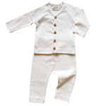organic newborn outfit set | undyed cotton baby top and pants by LUCY LUE ORGANICS