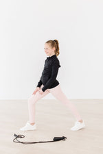 Balanced Black Ruffle Full Zip Active Jacket For Girls Mila & Rose ® Everetts Place: Online Boutique
