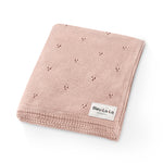 Bleu La La Organic Pointelle Luxury Knit Swaddle Blanket in 100 Percent Organic Cotton - Baby & Toddler > Swaddling & Receiving Blankets > Swaddling Blankets