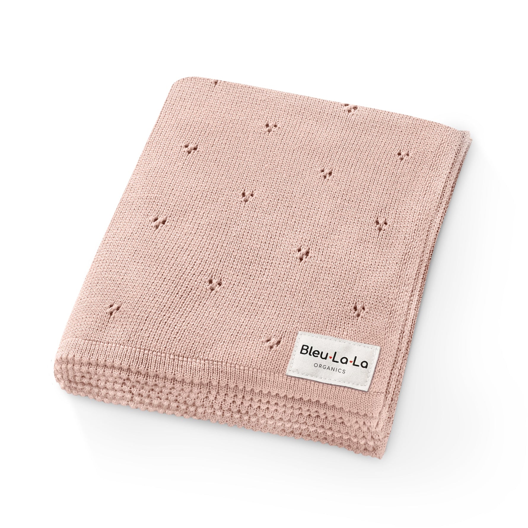 Bleu La La Organic Pointelle Luxury Knit Swaddle Blanket in 100 Percent Organic Cotton - Baby & Toddler > Swaddling & Receiving Blankets > Swaddling Blankets