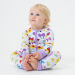 Bam & Stitch Sparkle & Reign Bamboo Convertible Romper | Princess Zipper Sleeper - 
