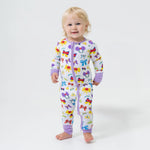 Bam & Stitch Sparkle & Reign Bamboo Convertible Romper | Princess Zipper Sleeper - 