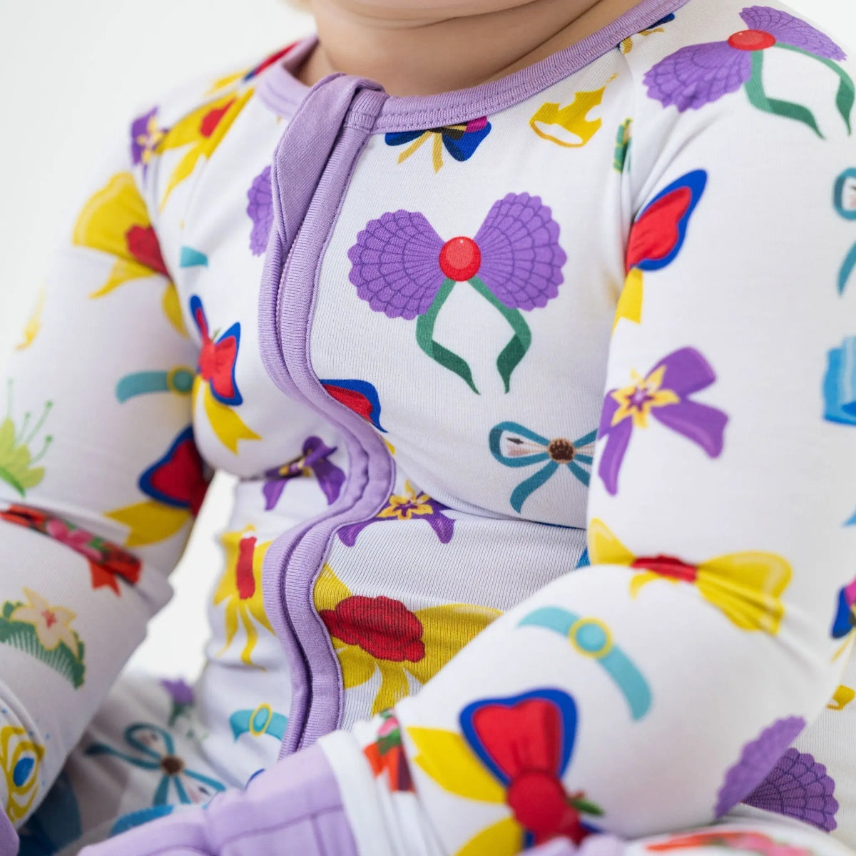 Bam & Stitch Sparkle & Reign Bamboo Convertible Romper | Princess Zipper Sleeper - 