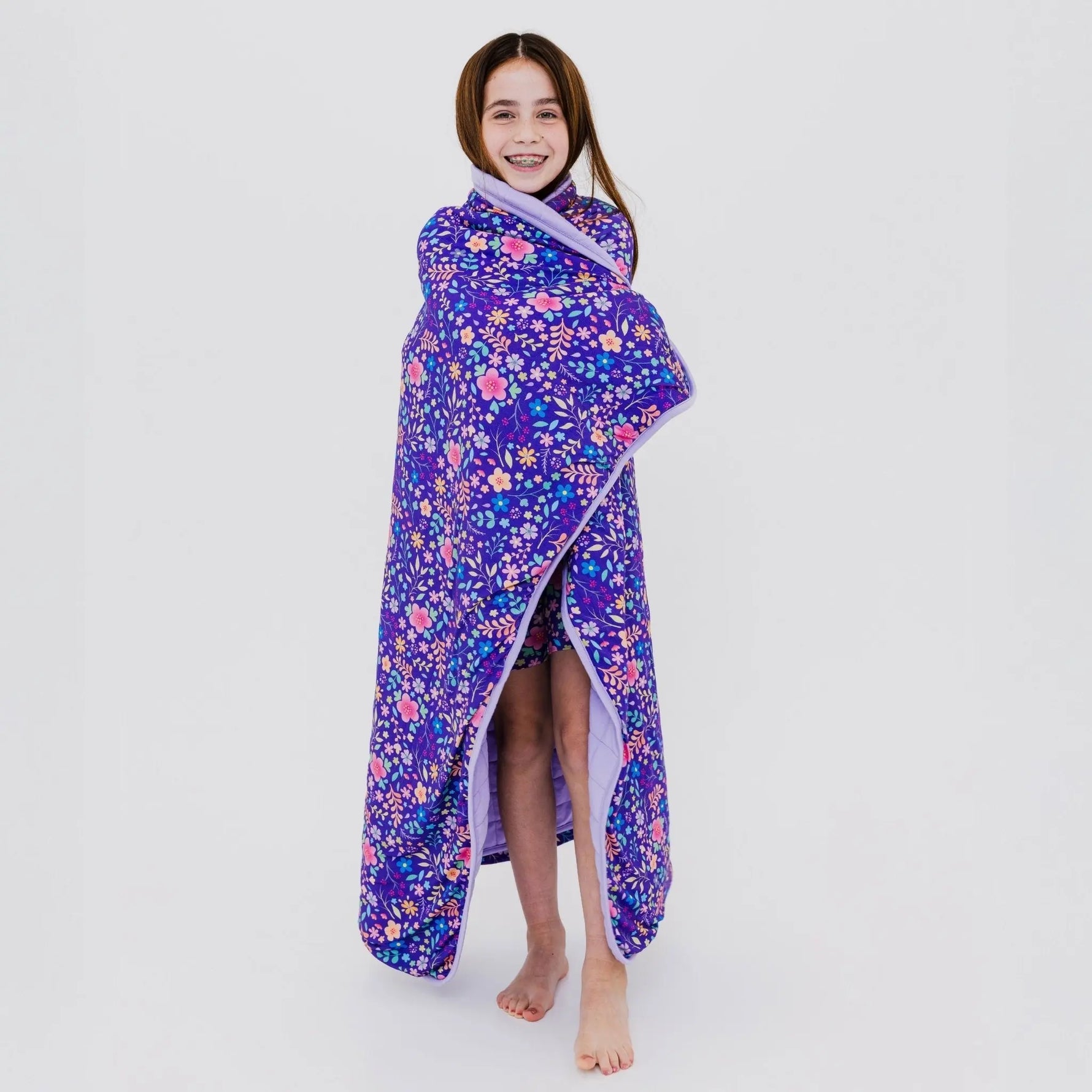 Bam & Stitch Orchid Gardens Kids Blanket - 