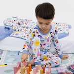 Bam & Stitch Children of the World Bamboo Long Sleeve Pajamas | Global Travel Set - 