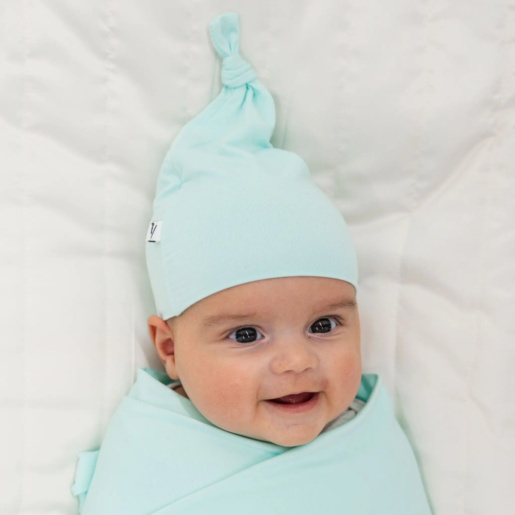 Bam & Stitch Ocean Breeze Bamboo Baby Hat | Soft Mint Green Beanie - 