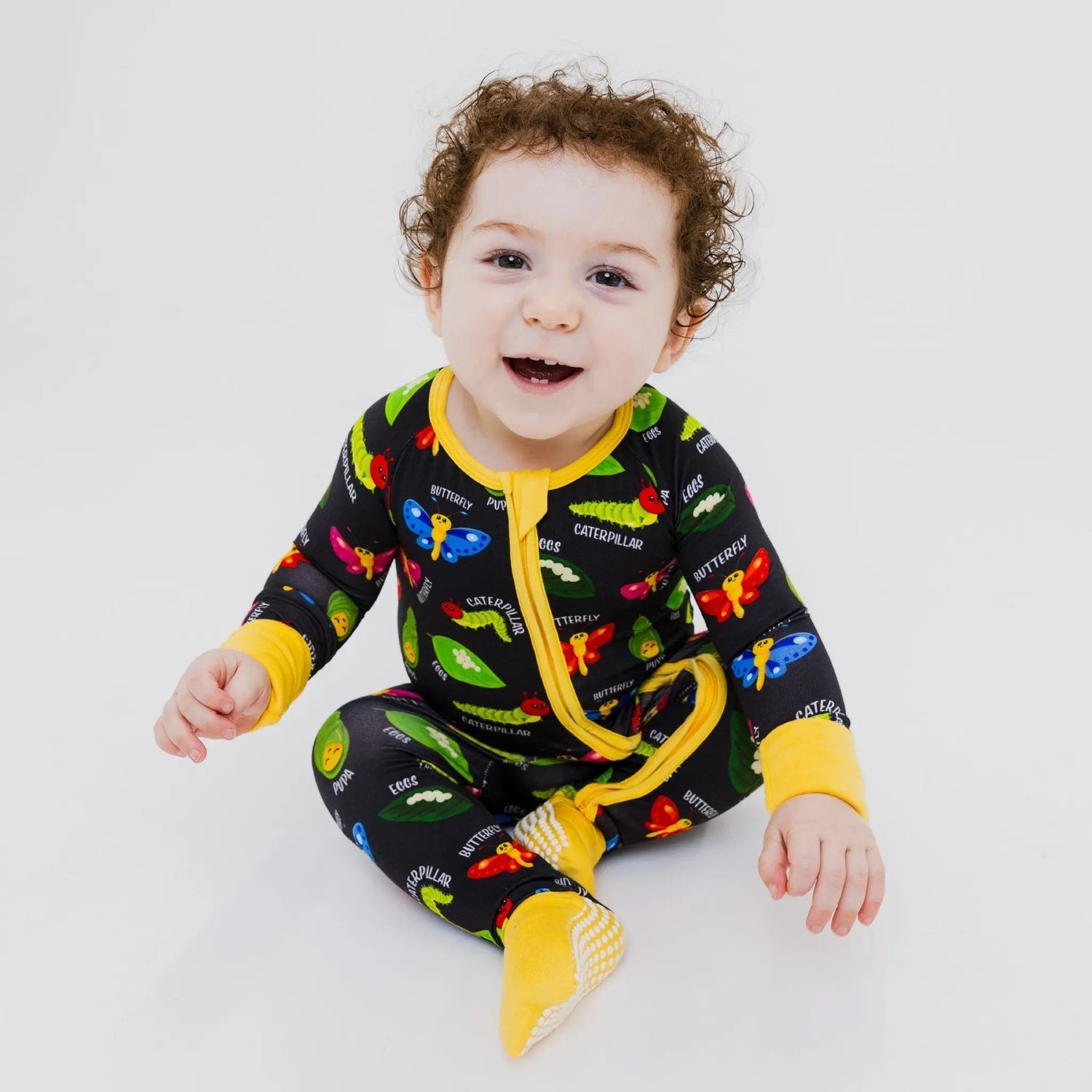 It's Morphing Time! Convertible Romper - Sleeve, Baby & Toddler Clothing, Yellow, Child, Happiness | Everetts Place