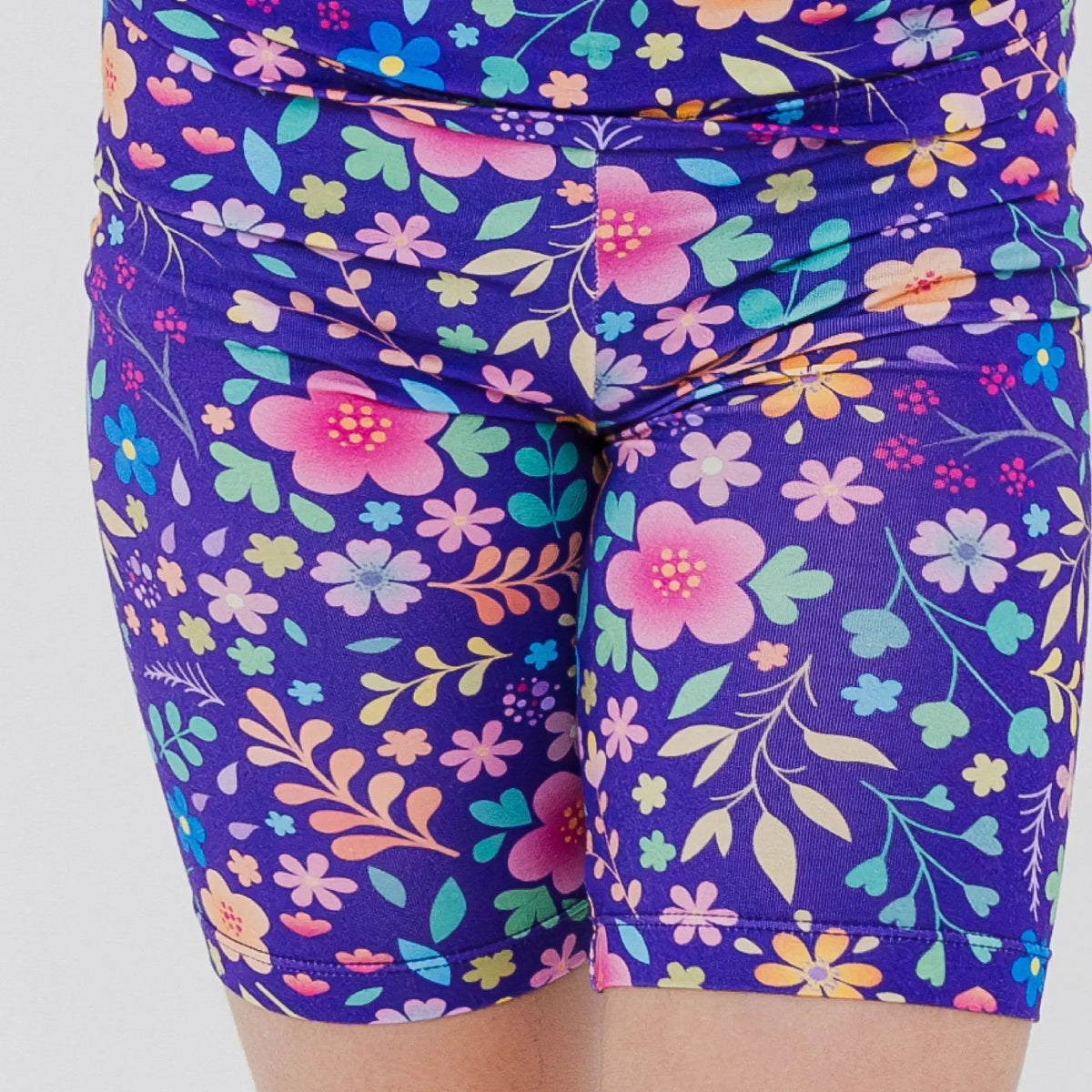 Bam & Stitch Orchid Gardens Bamboo Short Sleeve Pajamas | Floral Kids Set - 