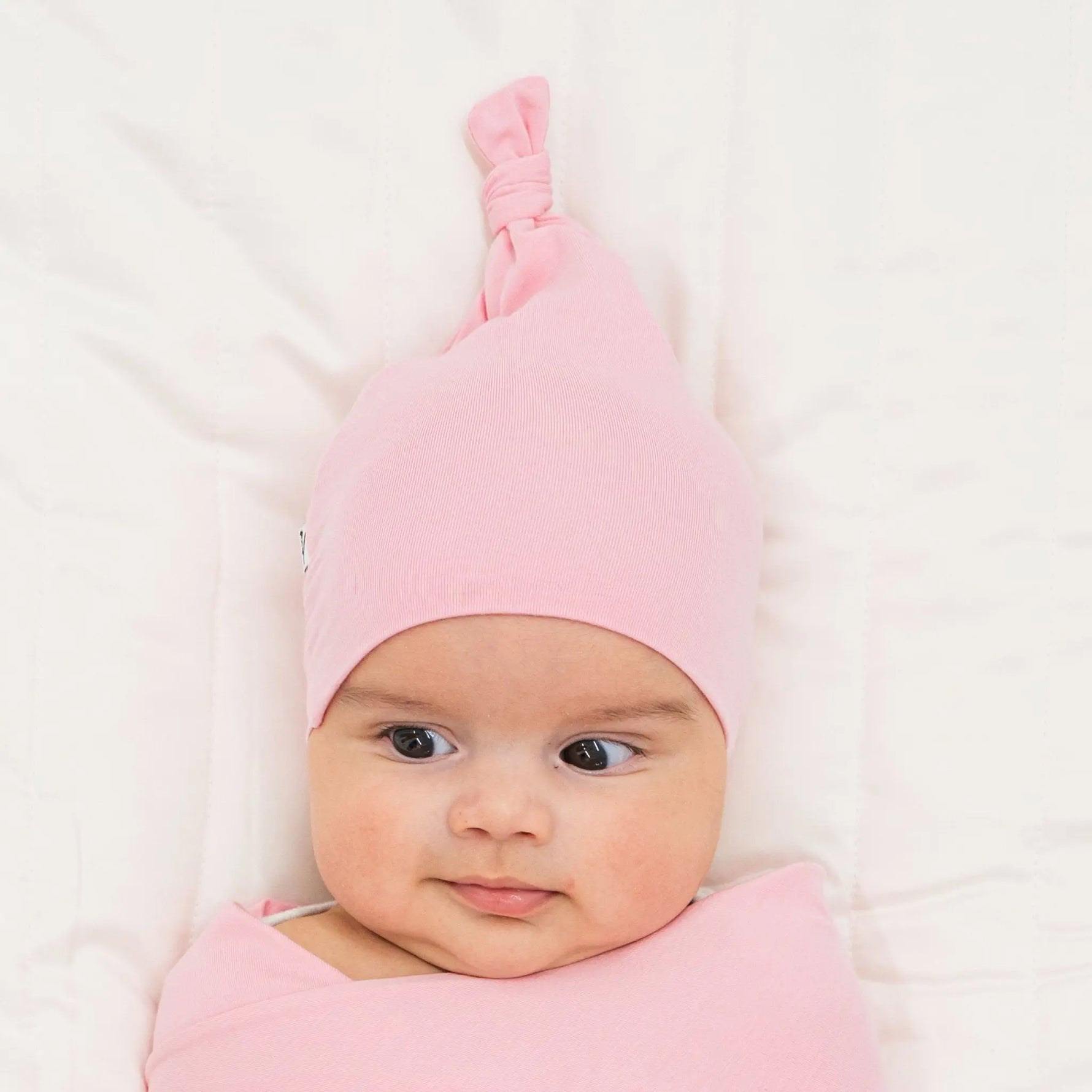 Bam & Stitch Pink Blossom Bamboo Baby Hat | Soft Pastel Beanie - 
