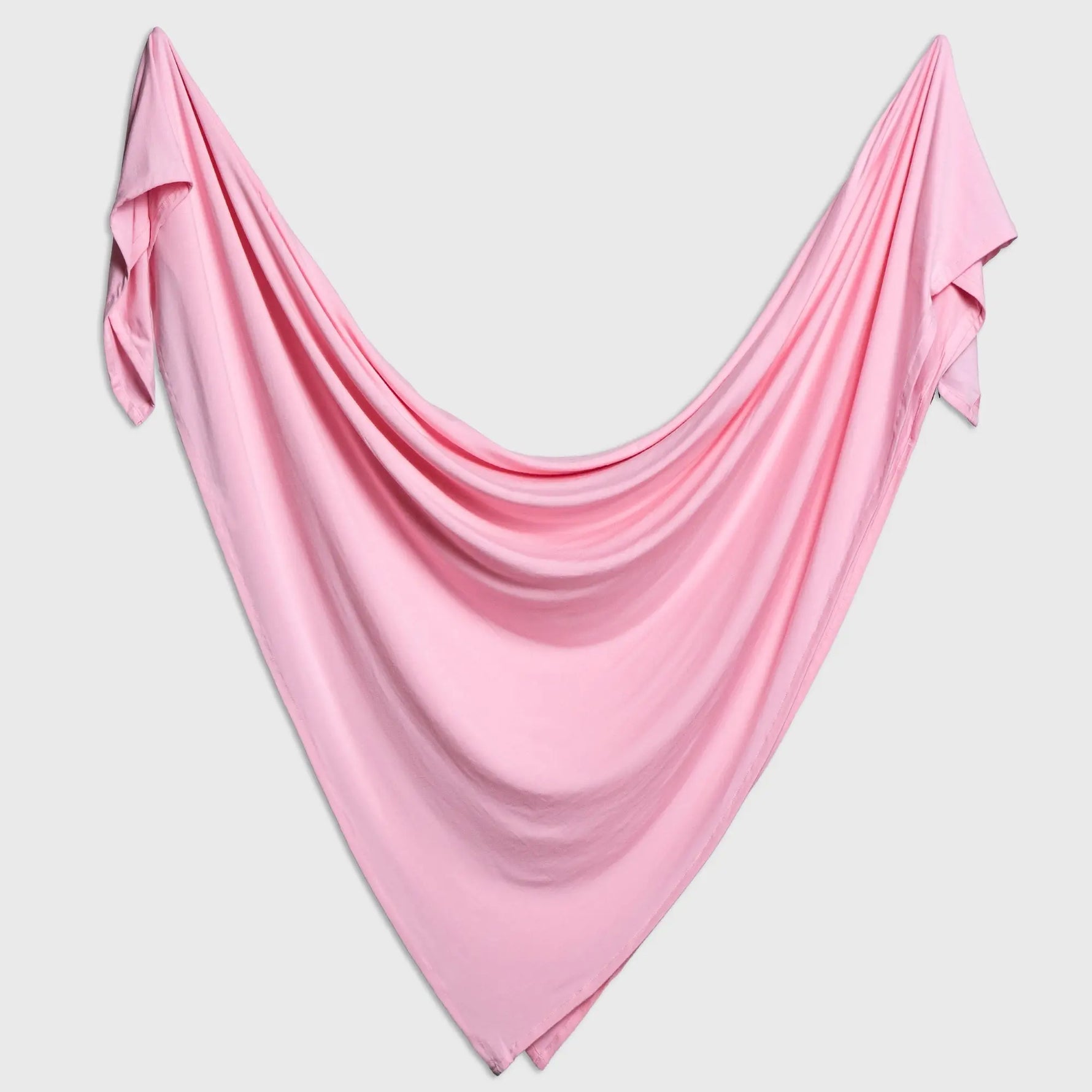 Bam & Stitch Pink Blossom Bamboo Swaddle Blanket | Soft Pastel Pink Muslin - 