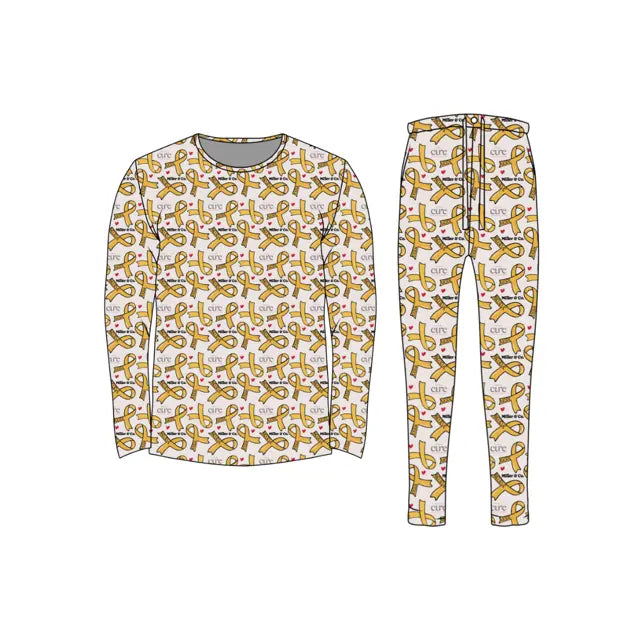 Bamboo Adult Two Piece Pajama Set, Cure Childhood Cancer Miller & Co. Everetts Place Boutique