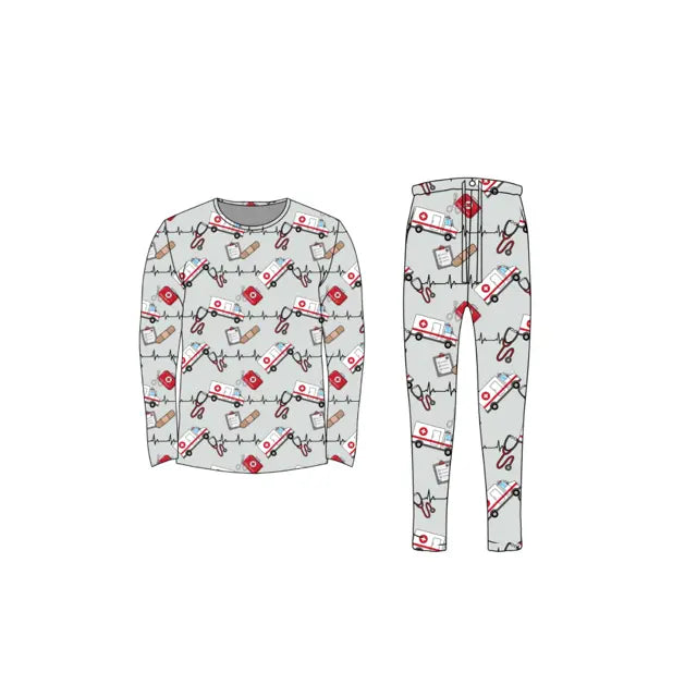 Bamboo Adult Two Piece Pajama Set, EMS HERO Miller & Co. Everetts Place Boutique