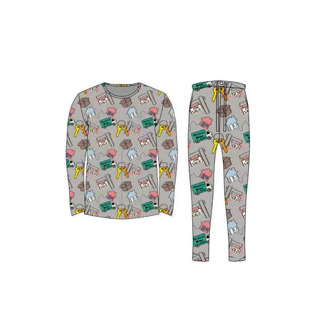 Bamboo Adult Two Piece Pajama Set, Real Estate Miller & Co. Everetts Place Boutique