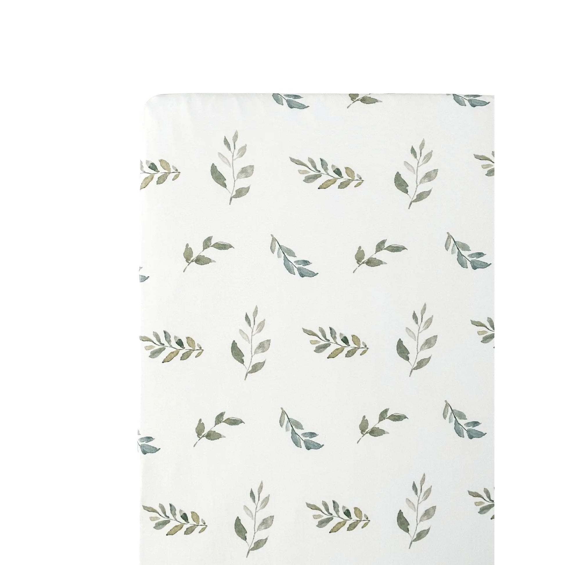 Bamboo Fitted Crib Sheet - Green Leaves Harp Angel Boutique