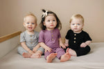 Little Joy Co. Bamboo Henley Romper For Babies Short Sleeve Snaps - Apparel & Accessories > Clothing > Baby & Toddler Clothing > Baby One-Pieces clothes