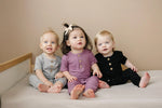 Little Joy Co. Bamboo Henley Romper For Babies Short Sleeve Snaps - Apparel & Accessories > Clothing > Baby & Toddler Clothing > Baby One-Pieces clothes
