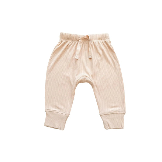 Bamboo Jogger Pants - Blush Ribbed Harp Angel Boutique