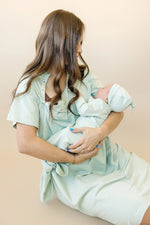 Little Joy Co. Bamboo Labor And Delivery Gown For Nursing And Skin To Skin - Apparel & Accessories > Clothing > Maternity Clothing > Maternity Dresses