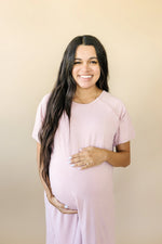 Little Joy Co. Bamboo Labor And Delivery Gown For Nursing And Skin To Skin - Apparel & Accessories > Clothing > Maternity Clothing > Maternity Dresses