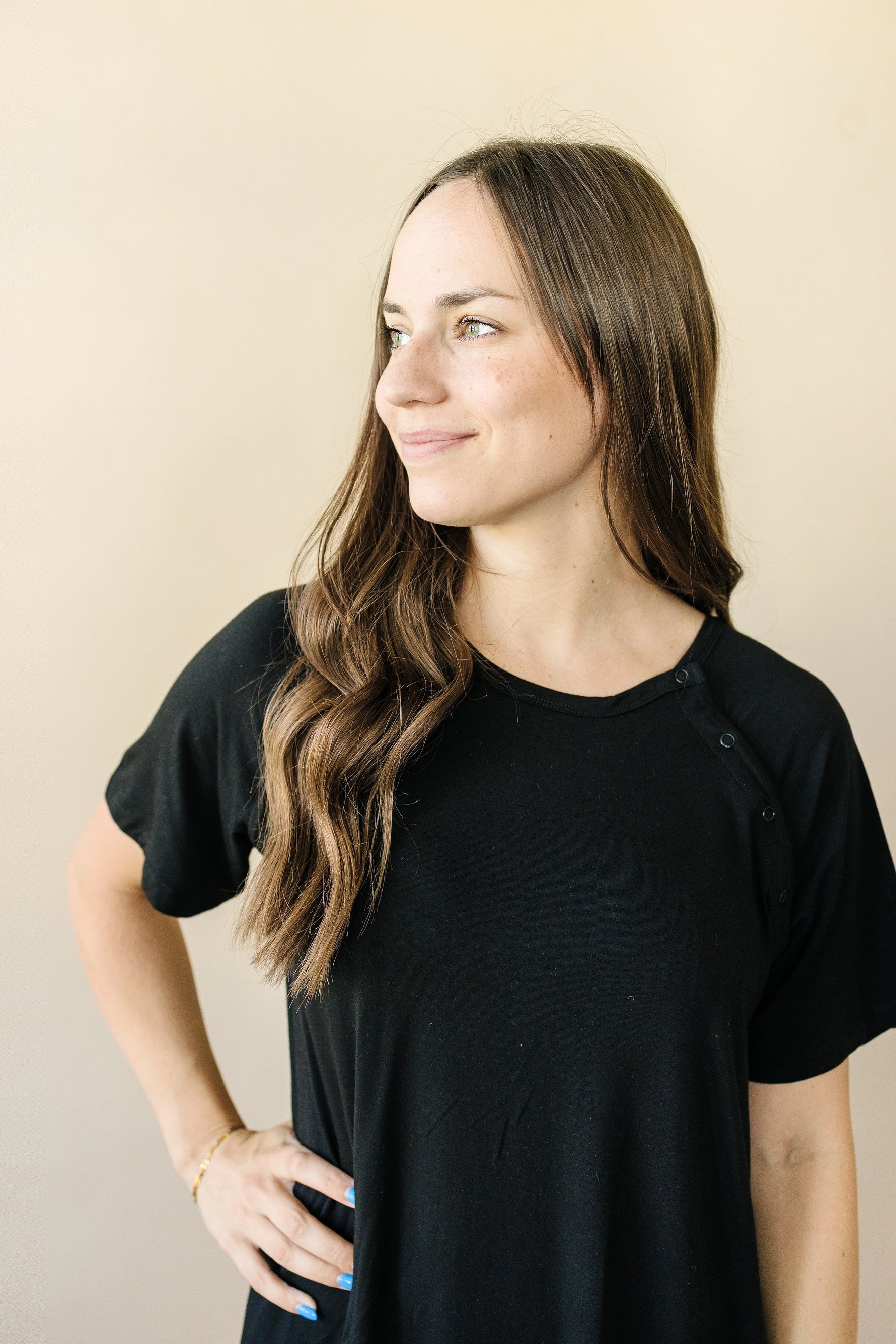 Little Joy Co. Bamboo Labor And Delivery Gown For Nursing And Skin To Skin - Apparel & Accessories > Clothing > Maternity Clothing > Maternity Dresses