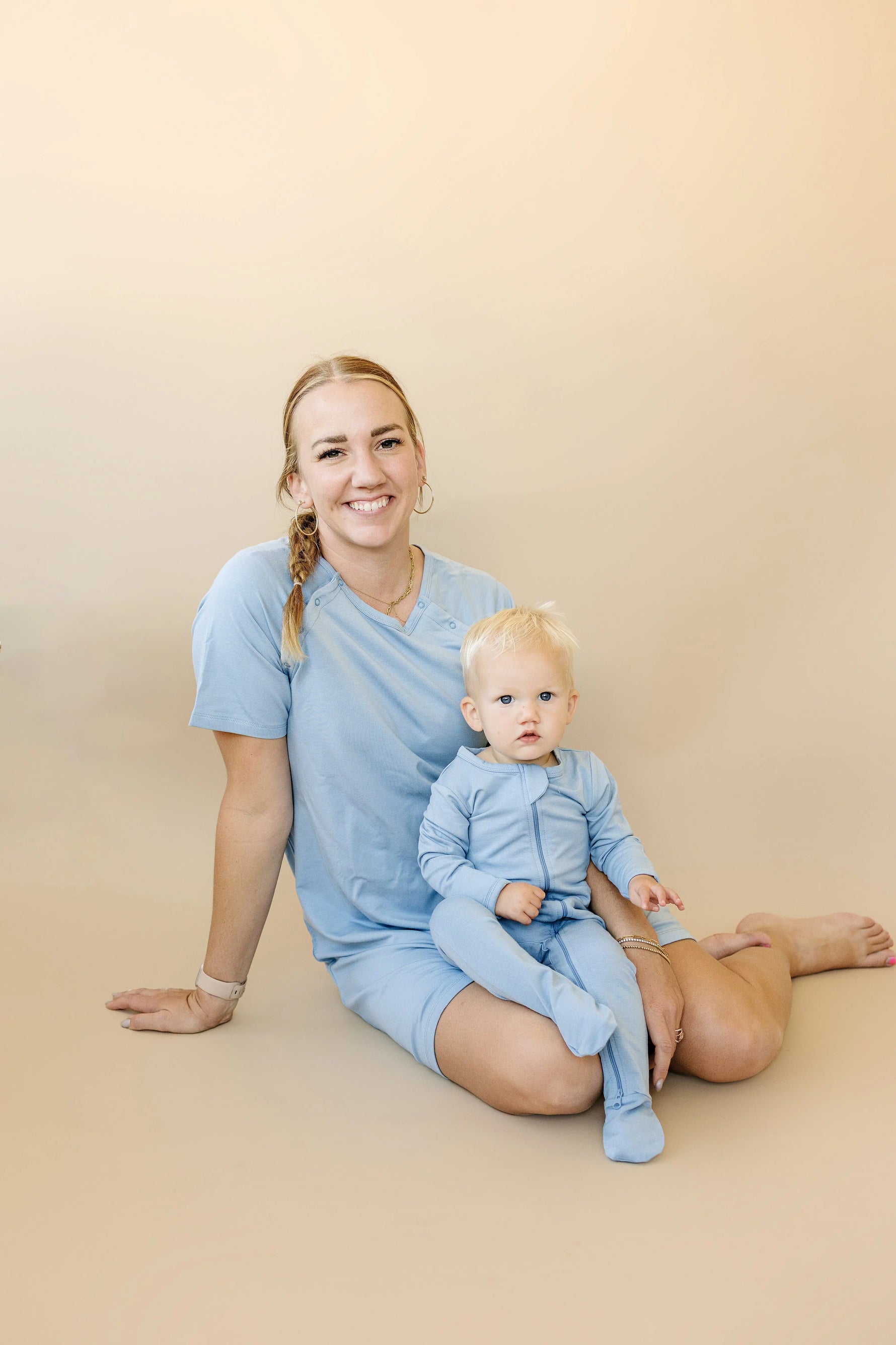Little Joy Co. Bamboo Labor And Delivery Gown For Nursing And Skin To Skin - Apparel & Accessories > Clothing > Maternity Clothing > Maternity Dresses