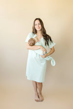 Little Joy Co. Bamboo Labor And Delivery Gown For Nursing And Skin To Skin - Apparel & Accessories > Clothing > Maternity Clothing > Maternity Dresses