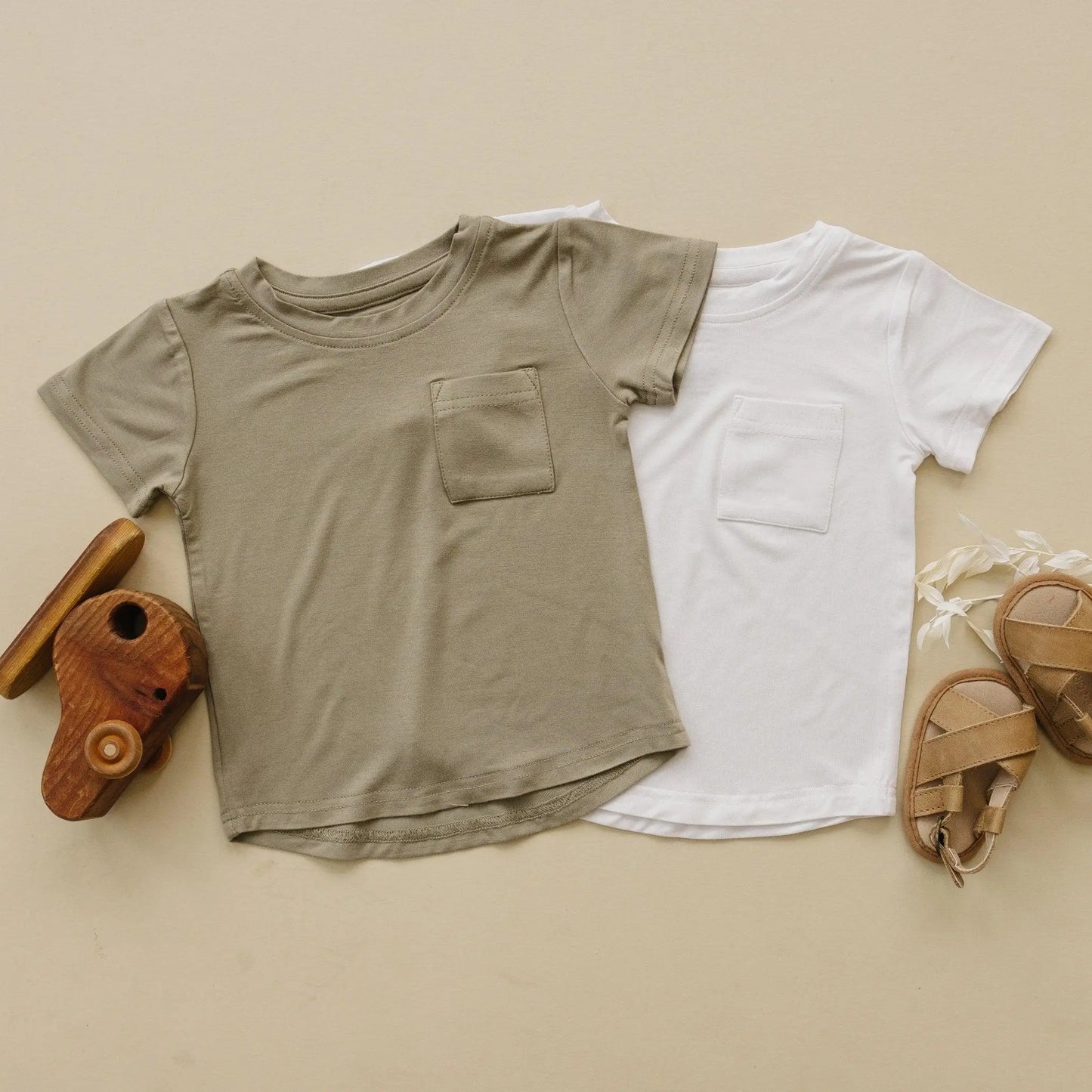 Little Joy Co. Bamboo Pocket Tee for Baby Soft Comfort and Stretch - Apparel & Accessories > Clothing > Baby & Toddler Clothing > Baby & Toddler Tops > T-Shirts