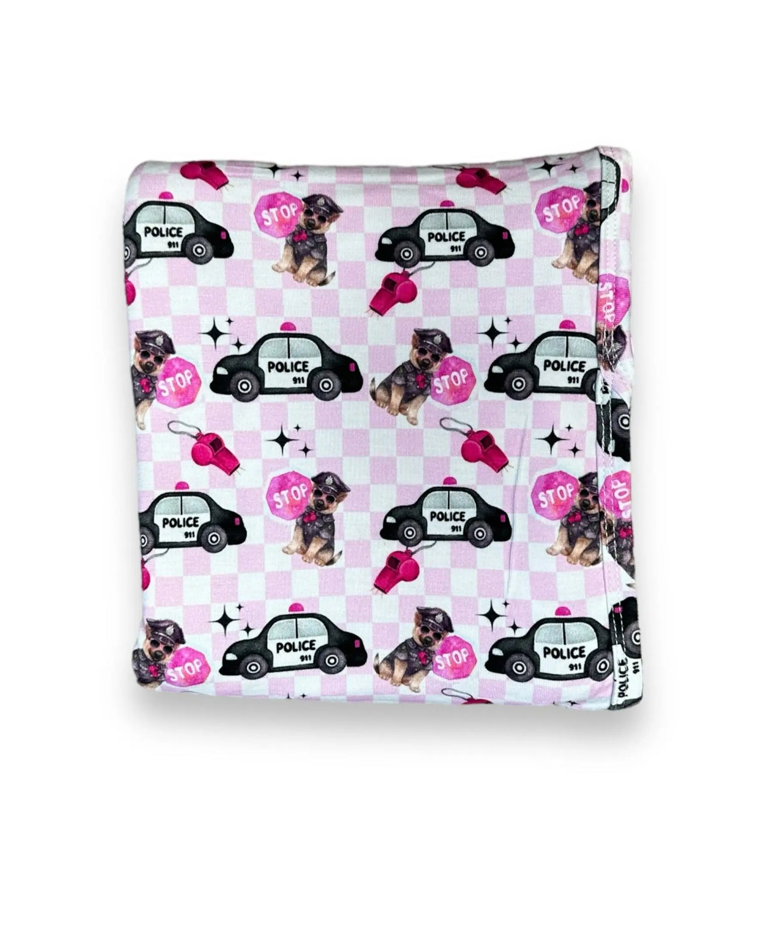 Bamboo Spandex Swaddle, Pink Police Miller & Co. Everetts Place Boutique