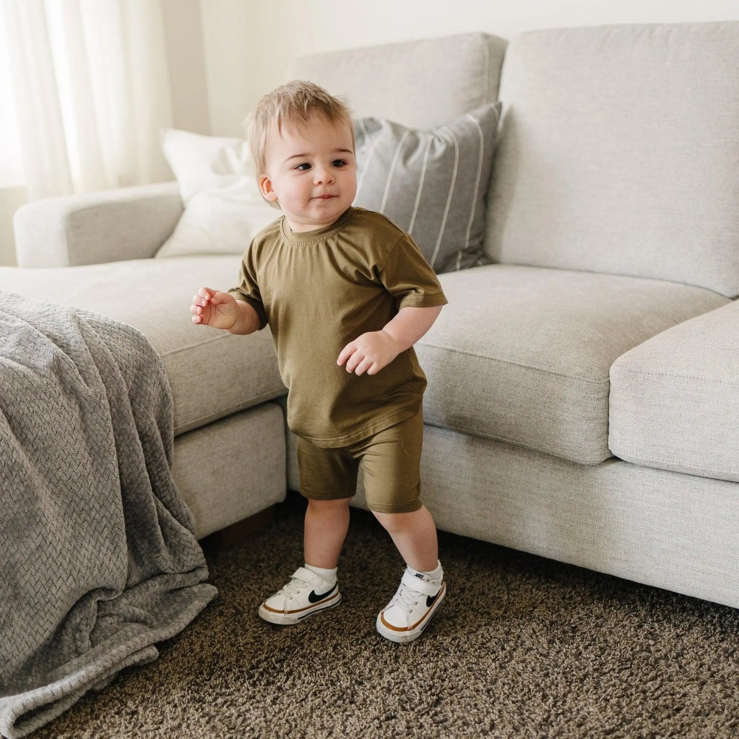Little Joy Co. Bamboo Tee and Bike Shorts Set Sold Separates for Mix - Apparel & Accessories > Clothing > Baby & Toddler Clothing > Baby & Toddler Outfits