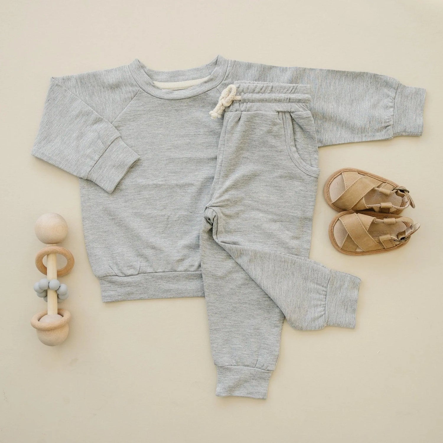 Little Joy Co. Lux Bamboo Terry Crewneck Sweatshirt With Stretch Comfort - Apparel & Accessories > Clothing > Baby & Toddler Clothing > Baby & Toddler Tops > Sweatshirts