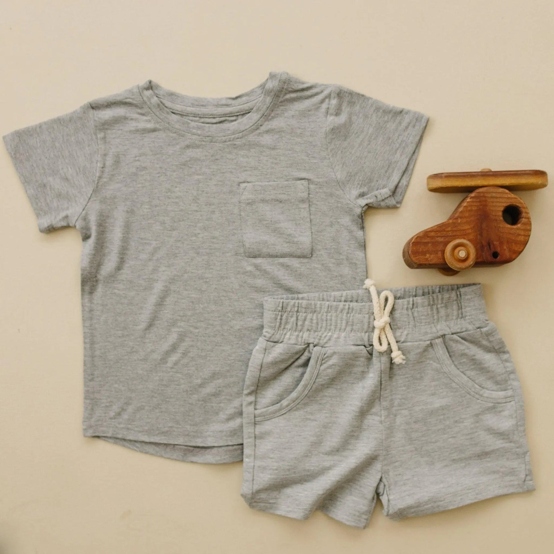 Little Joy Co. Bamboo Terry Drawstring Shorts for All Day Comfort Fit - Apparel & Accessories > Clothing > Baby & Toddler Clothing > Baby & Toddler Bottoms