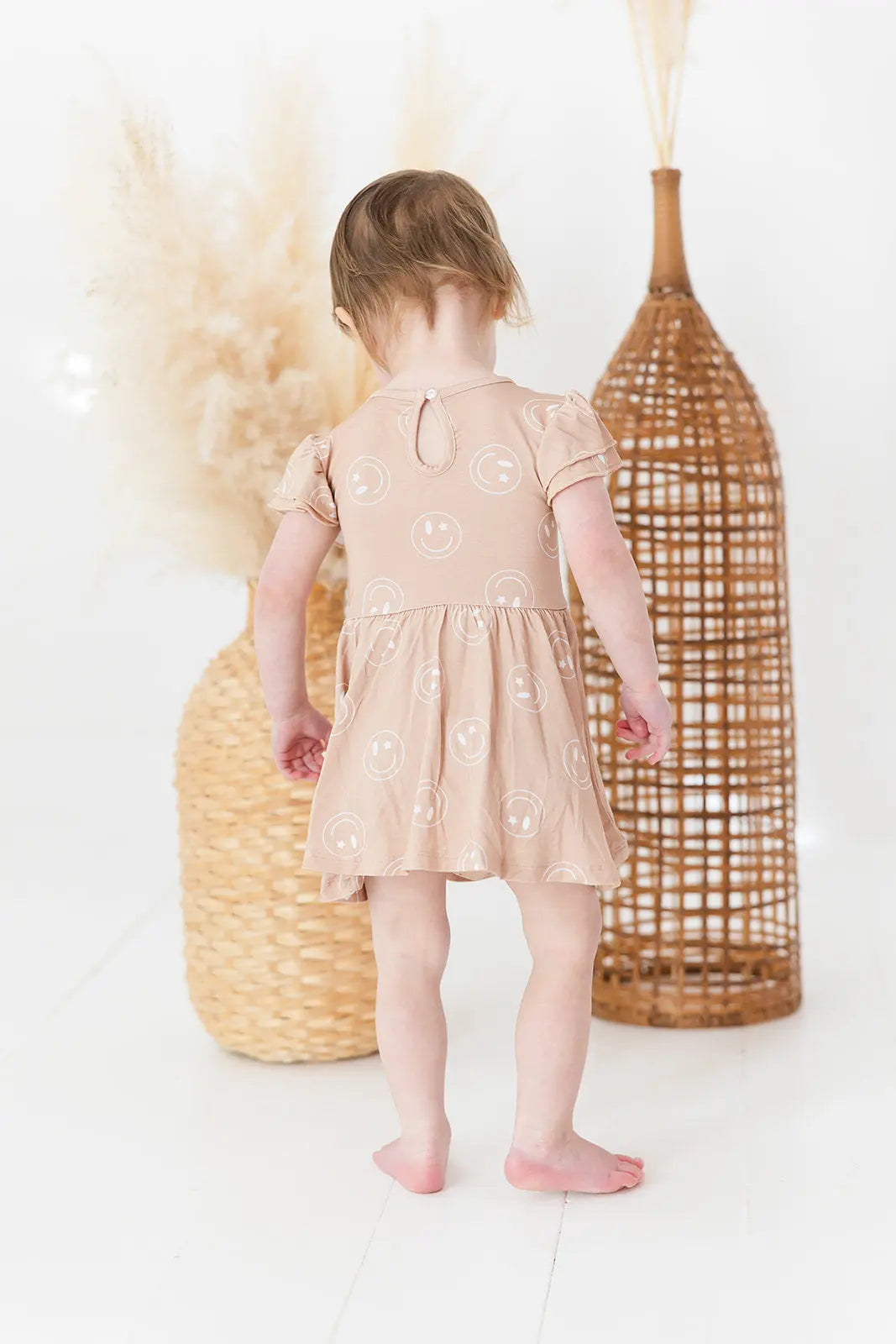 Bamboo Twirl Dress For Girls With Bodysuit Underlay Charlie Lou Baby Everetts Place: Online Boutique