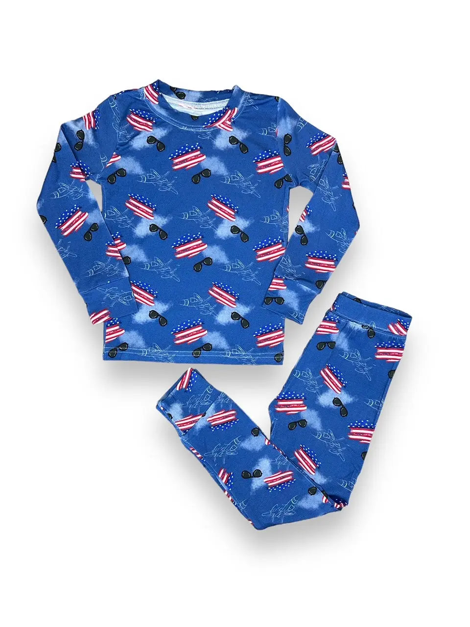 Bamboo Two Piece Pajama Set, Air Force Miller & Co. Everetts Place Boutique