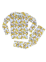 Bamboo Two Piece Pajama Set, Cure Childhood Cancer - White, Top, Tie, Bowtie | Everetts Place