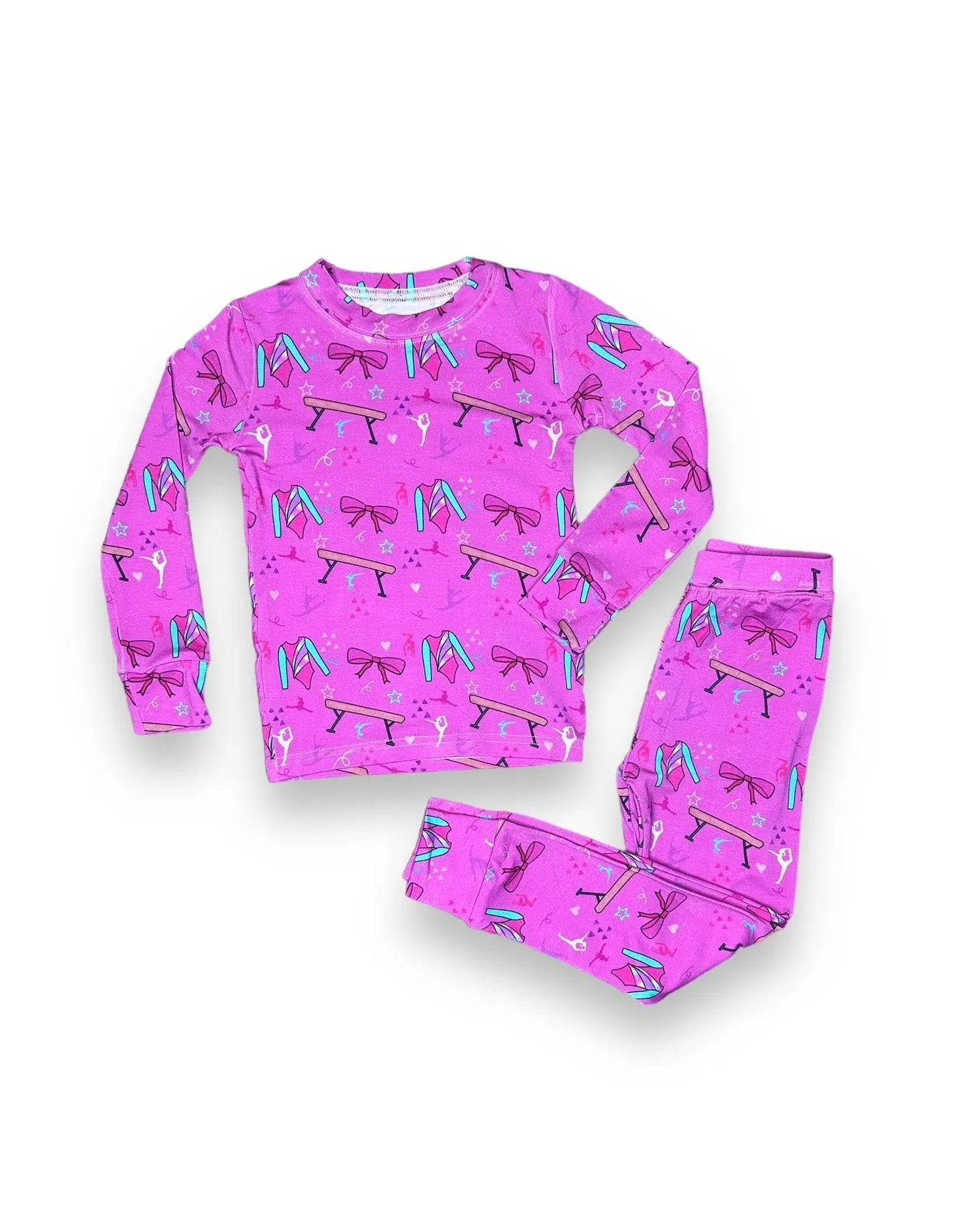 Bamboo Two Piece Pajama Set, Gymnastics Miller & Co. Everetts Place Boutique