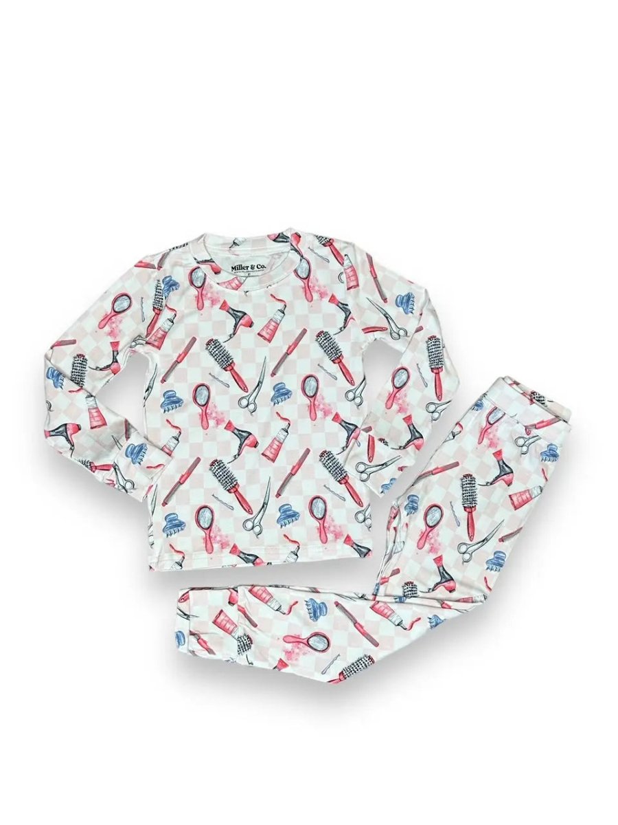 Miller & Co. Bamboo Two Piece Pajama Set, Hair Stylist - Everetts Place Boutique - 