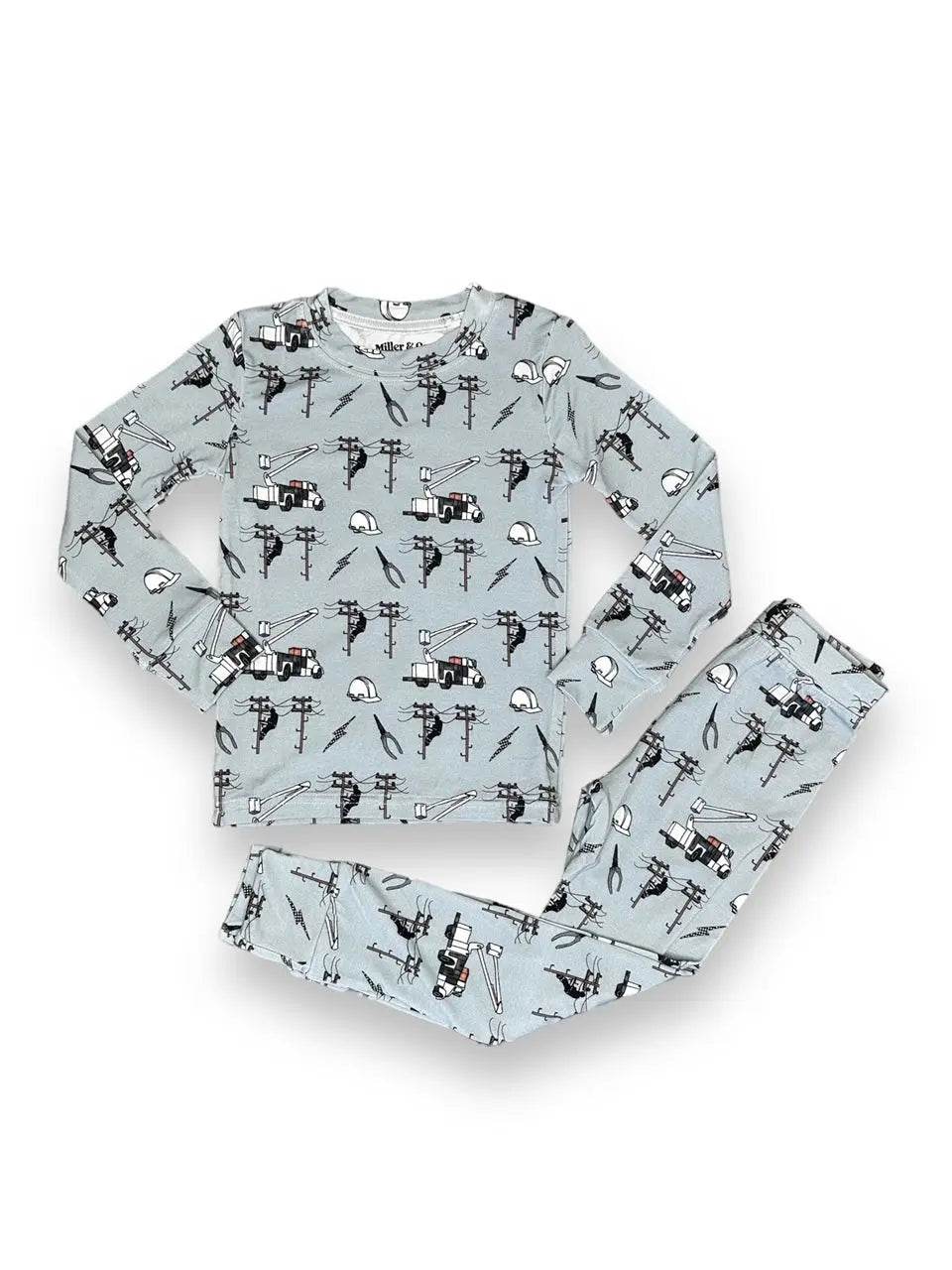 Bamboo Two Piece Pajama Set, Lineman Miller & Co. Everetts Place Boutique