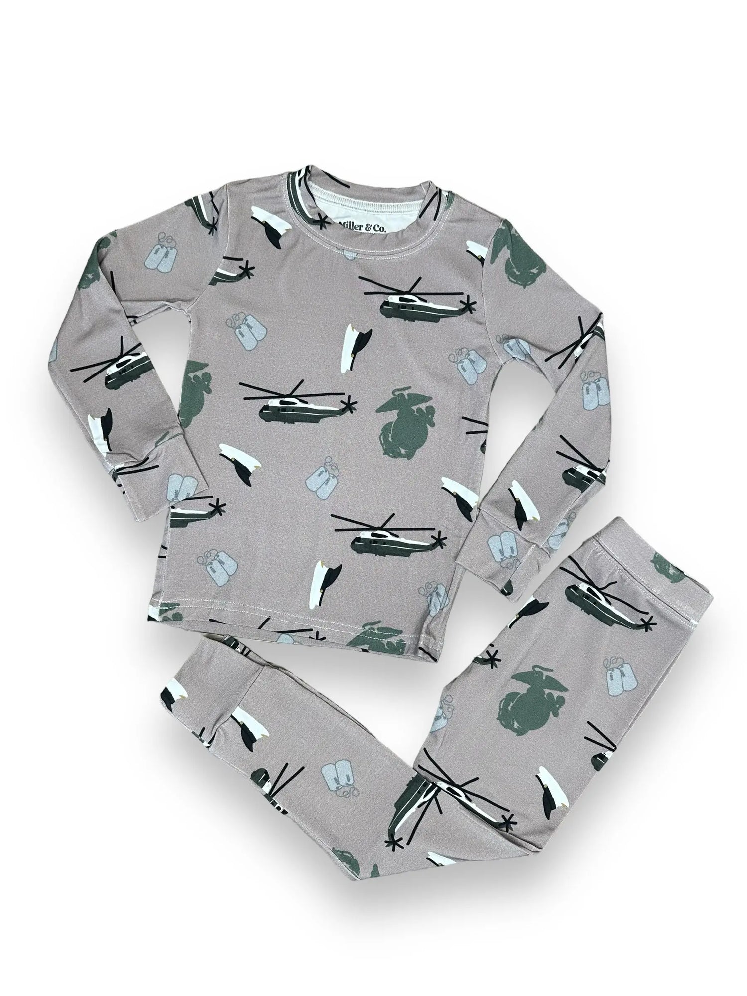 Bamboo Two Piece Pajama Set, Marines Miller & Co. Everetts Place Boutique