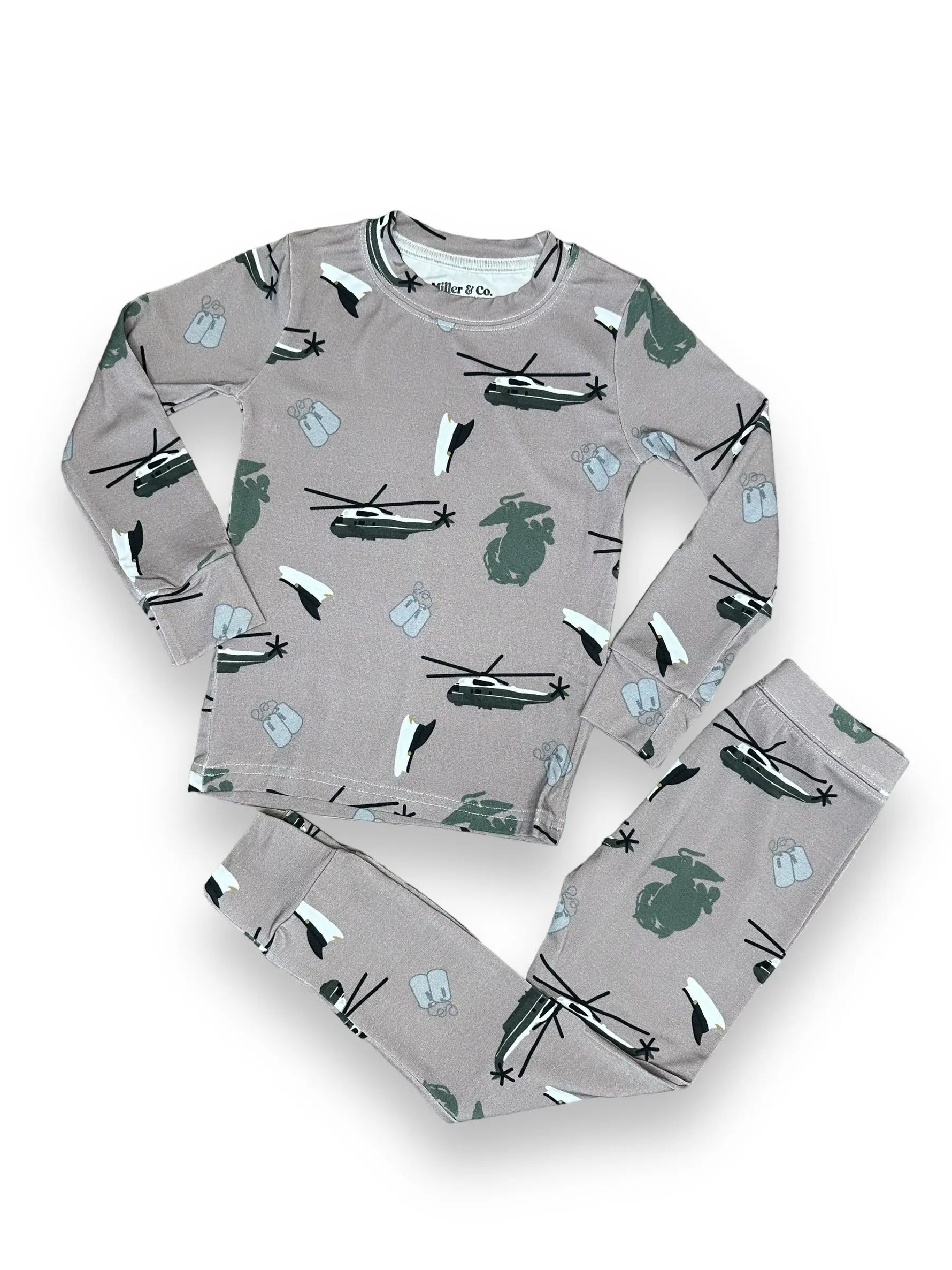 Bamboo Two Piece Pajama Set, Marines Miller & Co. Everetts Place Boutique