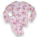 Bamboo Two Piece Pajama Set, Pink Fire Trucks Miller & Co. Everetts Place Boutique